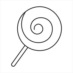 Lollipop art for coloring pages illustration vector