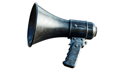 megaphone 3d model isolated on white background.AI GENERATED
