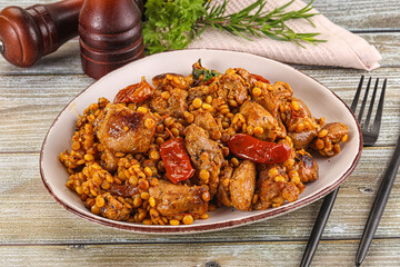 Rasted chicken meat with ptitim