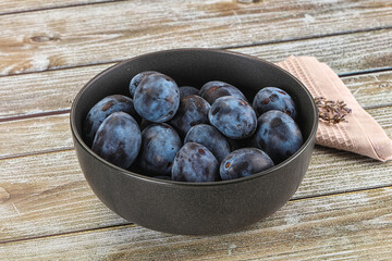 Fresh raw sweet juicy plum