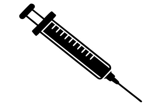 recommend clip art: medical syringe vector icon silhouette. Vaccine or injection icon. Syringe with needle, vector illustration isolated on transparent background,Syringe, injection silhouette icon vector, Syringe .