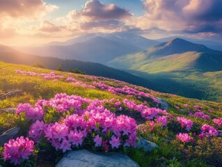 Obraz premium flowers in the mountains