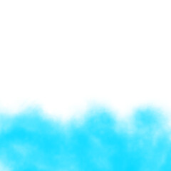 Realistic blue fog or smoke. Blue cloud or smoke on transparent background