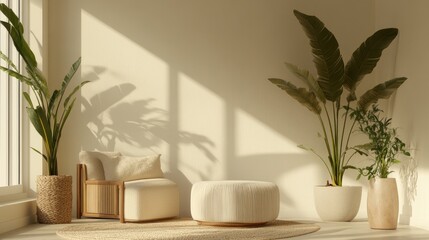 Blank banner in a minimalist art gallery setting, ideal for showcasing exhibit details or creative messages against a modern backdrop.