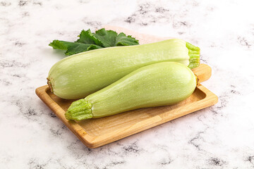Raw frsh ripe zucchini vegetable