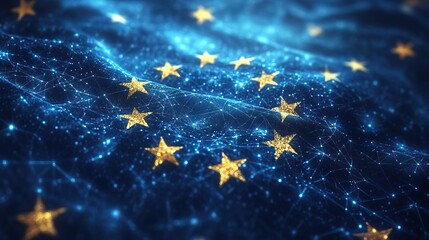 Abstract United Europa Flag Network Background