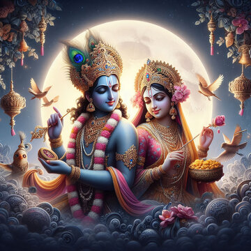 Vishnu y Laksmi-devi
