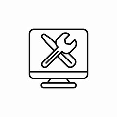 computer service reapir icon sign vector