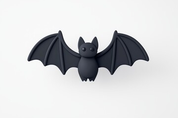 Fototapeta premium Illlustration for Halloween of a black minimalist bat.