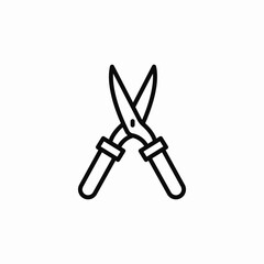 garden shears icon sign vector