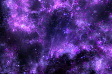 Abstract Space with Nebula and Stars Background.