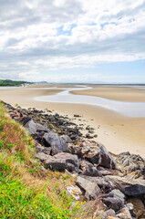 Outstanding view from Yule Point on Coral See sandy coastline in Queensland, Australia. It is situated 10 km south of Port Douglas.