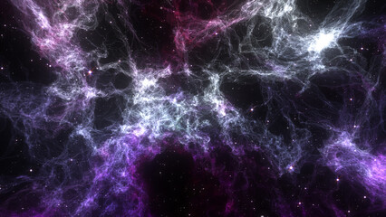 Abstract Space Nebula With Stars Background.