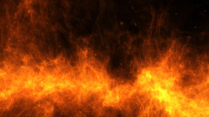 Fire waves Raging Background with Sparkles and Waves