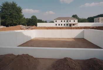 Fototapeta premium A house that is currently under construction using wooden frames