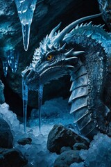 Fototapeta premium dragon in ice