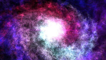 Abstract Spiral Galaxy Space Nebula With Stars Background.