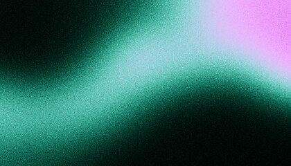 Abstract color green and purple gradient banner wallpaper with texture and grain