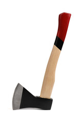 Axe with wooden handle.