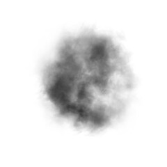 Realistic cloud smoke or fog on transparent background