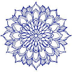 abstract mandala flower illustration