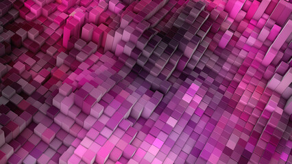 3D Cubes Abstract Geometric Background