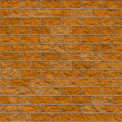 Brick drawing. Seamless background of brown brick wall - texture pattern for continuous replication.