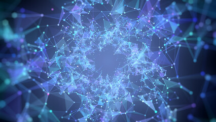 Plexus Triangular Data Network Background