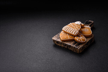 Delicious gingerbread cookies with honey, ginger and cinnamon