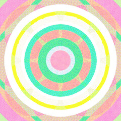 Bright colorful circular abstract background , joyful  pattern design.  symmetry elements , retro style .