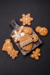 Delicious gingerbread cookies with honey, ginger and cinnamon