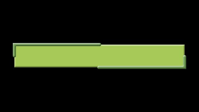 animated rectangle title border lower third. animation video footage isolated on alpha channel background.