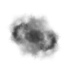 Realistic cloud smoke or fog on transparent background