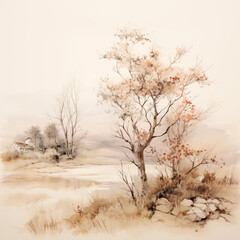 Japanese landscape painting