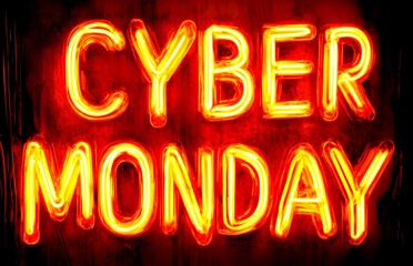 Cyber Monday Sale VisualsCyber Monday Sale Visuals: Collection of Cyber Monday themed images featuring bold designs, neon lights, and technology motifs for impactful e-commerce promotions