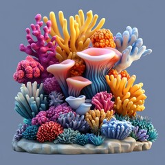 Vibrant and Colorful Underwater Coral Reef