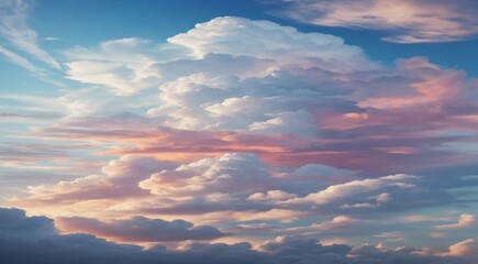 Obraz premium clouds in the sky, golden hour, close up of a clouds in the air