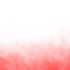 Red fog smoke vapor mist cloud on transparent background