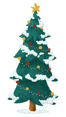 christmas tree isolated on white PNG