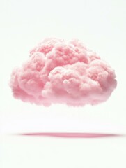 A soft, fluffy pink cloud shaped like a speech bubble, symbolizing dreams, imagination, and the power of words. Perfect for design projects needing a touch of whimsy and fantasy.