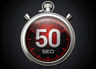 Fototapeta premium Countdown Timer Icon with Transparent Background