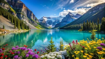 Majestic Lake Louise in the Canadian Rockies