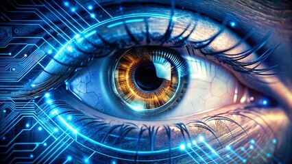 Futuristic Eye with Advanced Vision Technology