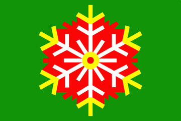 Christmas Shimmering Snowflake vector art illustration 