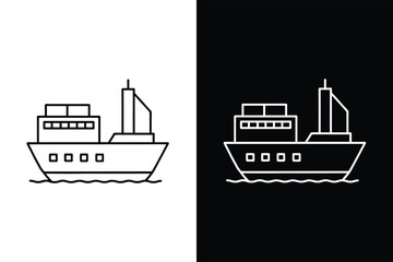 Obraz premium Ferry icon vector from public transport collection. Ferry icon with white background vector stock illustration. 