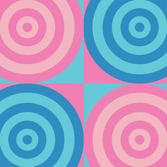 seamless pattern with circles in pink and blue