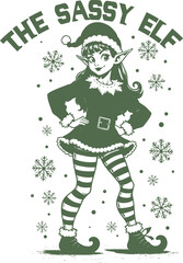 I'm the Sassy Elf SVG fun design for Christmas
