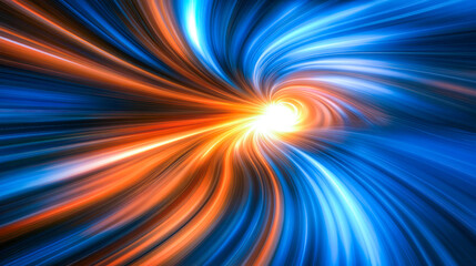 Obraz premium Vibrant swirls of light an artistic exploration of cosmic colors and motion in a fluid abstract space