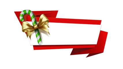 Christmas Banners and Ribbons Elements with Christmas Decoration Elements.