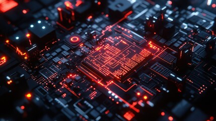 Obraz premium Digital Network Connections and Data Visualization Elements